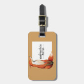 Erlebnis mehr Wasserfarbenfox Gepäckanhänger (Vorderseite vertikal)