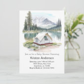 Erlebnis mit Baby in Tow Baby Shower Einladung (Stehend Vorderseite)