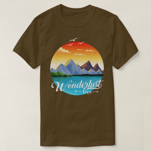Erlebnis Wanderlust Liebe Erleben Sie die Welt T-Shirt (Design vorne)