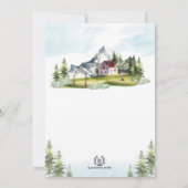 Erlebnis wartet Bergwald Brautparty Einladung (Rückseite)