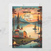 Erlebnis wartet Bergwald Brautparty Einladung (Vorderseite)