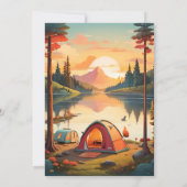 Erlebnis wartet Bergwald Brautparty Einladung (Rückseite)