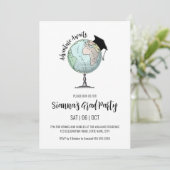 Erlebnis wartet Einfaches Minimalistisches Abschlu Einladung (Stehend Vorderseite)