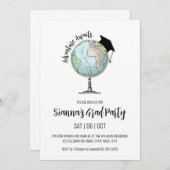 Erlebnis wartet Einfaches Minimalistisches Abschlu Einladung (Vorne/Hinten)