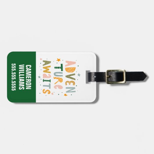 Erlebnis wartet gepäckanhänger (Vorderseite horizontal)