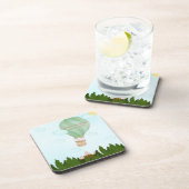 Erlebnis wartet | Heißluftballon Babydusche Getränkeuntersetzer (Rechte Seite)