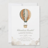 Erlebnis wartet Herbst Hot Air Ballon Babydusche Einladung (Vorderseite)