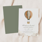 Erlebnis wartet Herbst Hot Air Ballon Babydusche Einladung