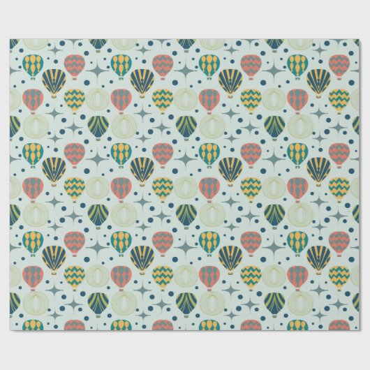 Erlebnis wartet Hot Air Ballon Sage Geschenkpapier (Flach)