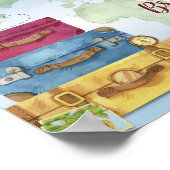 Erlebnis wartet Kofferräume Farewell Moving Party Poster (Ecke)