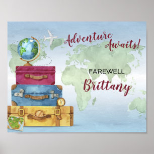 Erlebnis wartet Kofferräume Farewell Moving Party Poster