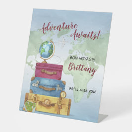 Erlebnis wartet Kofferräume Farewell Moving Party Sockelschild