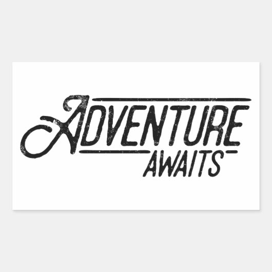 Erlebnis wartet rechteckiger aufkleber (Vorderseite)