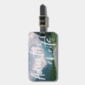 Erlebnis wartet Reisegepäck Gepäckanhänger (Vorderseite vertikal)