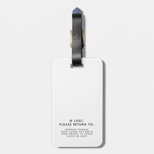 Erlebnis wartet Reisegepäck Gepäckanhänger (Rückseite vertikal)