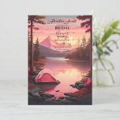 Erlebnis wartet Retro Mountain Brautparty Einladung (Stehend Vorderseite)