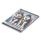 Erlebnis wartet, Schneeflocken Beckon Notizblock (Rotiert)