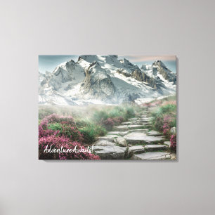 Erlebnis wartet Schöne Berge Wanderwege Leinwanddruck