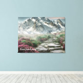 Erlebnis wartet Schöne Berge Wanderwege Leinwanddruck (Insitu (Holzboden))