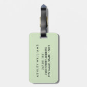 Erlebnis wartet Weltkarte Gepäckanhänger (Rückseite vertikal)