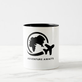 Erlebnis wartet zweifarbige tasse