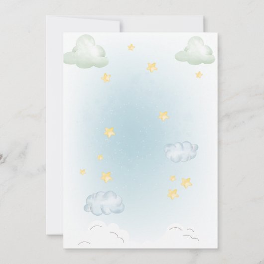 Erlebnis Wasserfarbe erwartet Bärendusche Einladung (Rückseite)