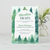 Erlebnis Wasserfarbe erwartet Kinderdusche Einladung (Stehend Vorderseite)