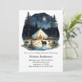 Erlebnis Wasserfarbenwald erwartet Kinderdusche Einladung (Stehend Vorderseite)