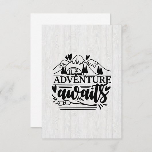 Erlebnisangebote für Camper Dankeskarte (Vorne/Hinten)