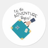 Erlebnisbeginn Runder Aufkleber (Vorderseite)