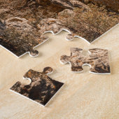 Erlebnisbergsteigen majestätischer gelber Himmel a Puzzle (Seite)