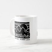 Erlebnisentdecken mehr Sorgen weniger Kaffeetasse (Vorderseite Links)