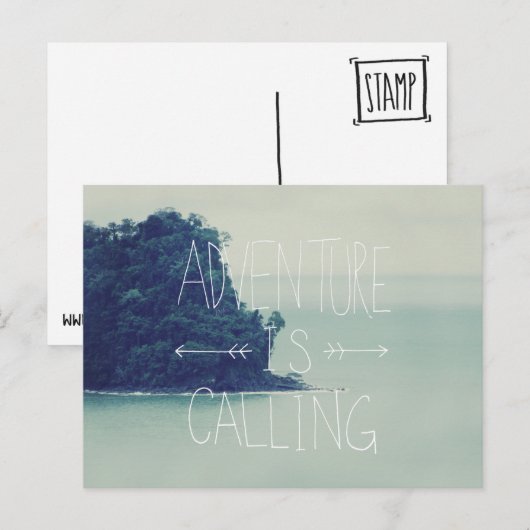 Erlebnisinsel Postkarte (Vorne/Hinten)