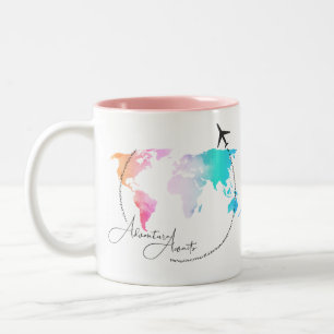 Erlebnispreise Reisegeschenk Flugbegleiter Zweifarbige Tasse