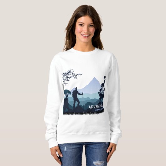 Erlebniswandern, Abenteuer in jedem Schritt Sweatshirt (Vorne ganz)