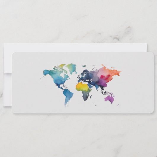 Erlebniswelt Weltkarte Boarding Pass Dusche Einladung (Rückseite)