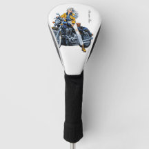 Erlebniszeit Motorradfahrer Golf Head Cover