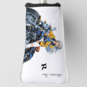 Erlebniszeit Motorradfahrer: Golf Putter Cover Golf Headcover (Rotieren 90)