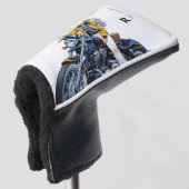 Erlebniszeit Motorradfahrer: Golf Putter Cover Headcover (3/4 Vorderseite)