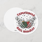 Erlebte Ball Handler Weihnachts-Skelett Hand Feiertagskarte (Vorne/Hinten)