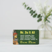 Erledigen Sie die gesamte Handyman-Visitenkarte Visitenkarte (Stehend Vorderseite)