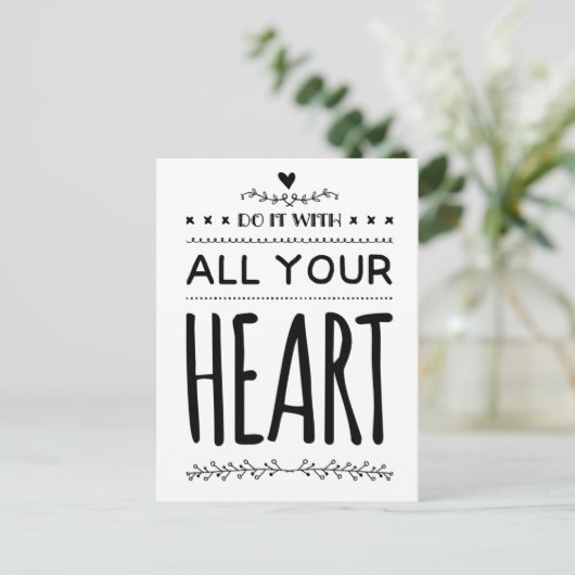 Erledigen Sie es mit Ihrem Motivierend Zitat ganz  Postkarte (Stehend Vorderseite)