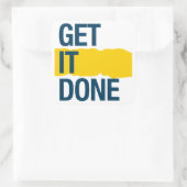 Erledigen Sie es Quadratischer Aufkleber (Tasche)