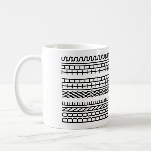 Erledigt mit dieser witzigen, versteckten Botschaf Kaffeetasse (Links)