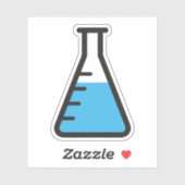 Erlenmeyer-Flasche mit flüssiger Wissenschaft Aufkleber (Blatt)