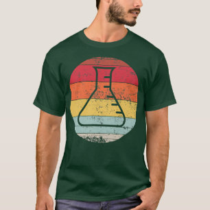 Erlenmeyer Flask Chemie Science Vintag Retro D T-Shirt