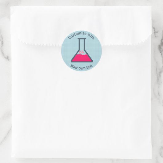 Erlenmeyer Flask Runder Aufkleber (Tasche)