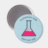 Erlenmeyer Flask Science Benutzerdefinierter Text Magnet (Vorderseite/Rückseite)