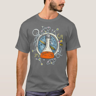 Erlenmeyer Flask Test Tube Chemie T-Shirt