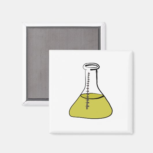 Erlenmeyer Magnet (Vorderseite/Rückseite)